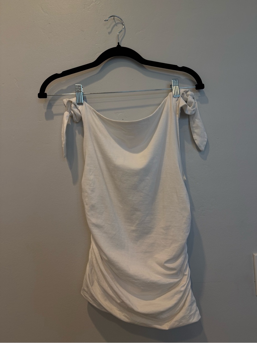 LOFT White Off-Shoulder Tie-Shoulder Camisole